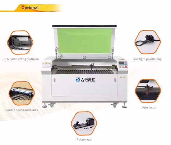 Yuehua Laser-9060 1390 1490 1610 1810 CNC CO2 máquina de gravação de corte a laser para tecido de madeira acrílica
